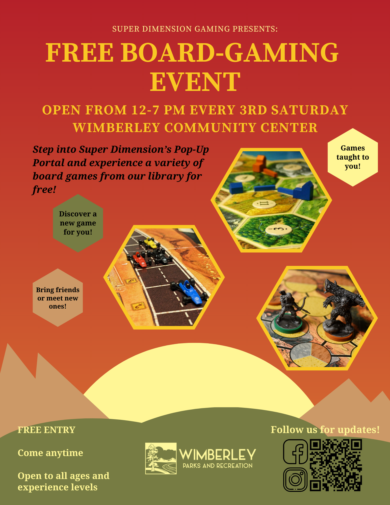 Free Board Gaming Event Flyer